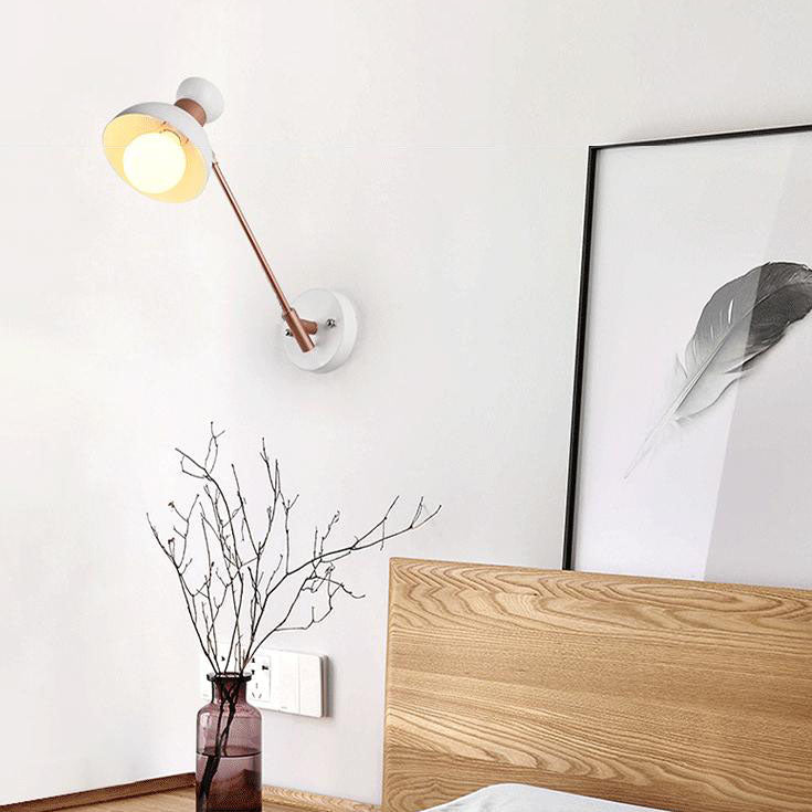 Scandinavian Metal Bowl Round 1-Light Wall Sconce Lamp