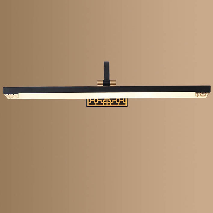 Chinese Iron Bar Rotating LED Mirror Front Wall Sconce Lamp