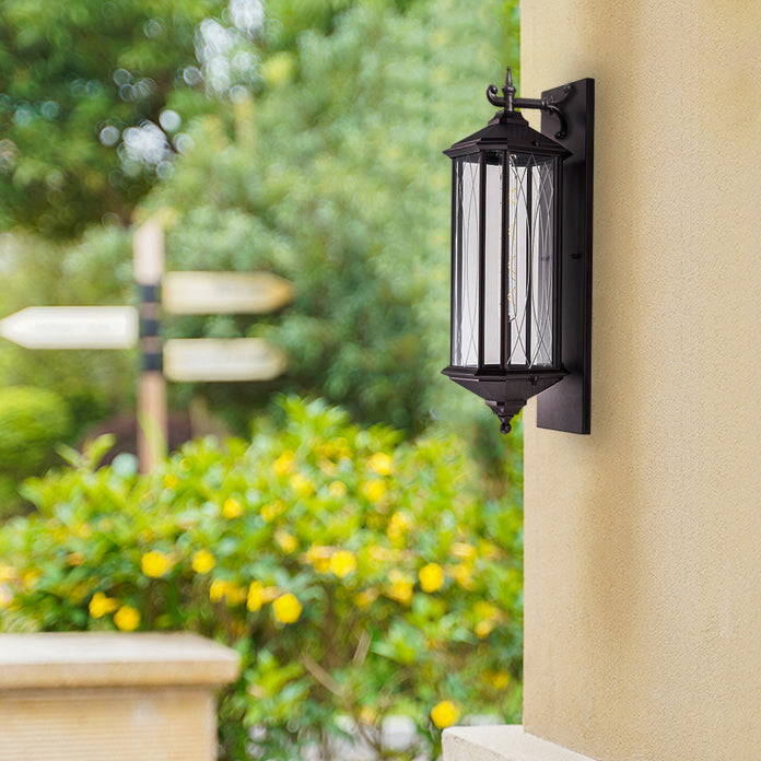 Wrought Iron Outdoor Waterproof 1-Light Wall Sconce Lamp