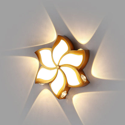 Simplicity Pinwheel Acrylic Shade LED Wall Sconce Lamp