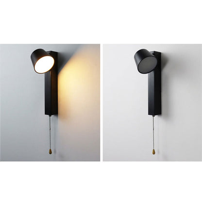 Wrought Iron Acrylic Pull Wire Switch LED Wall Sconce Lamp