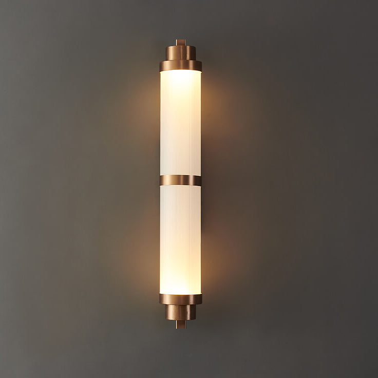 Cylindrical Stainless Steel Rose Gold LED Wall Sconce Lamp
