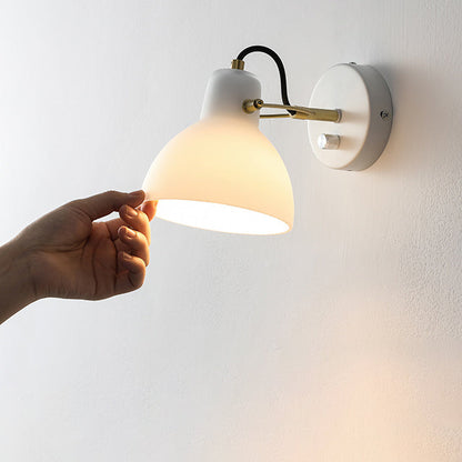 Simplicity Glass Dome Hemispheroid 1-Light Wall Sconce Lamp