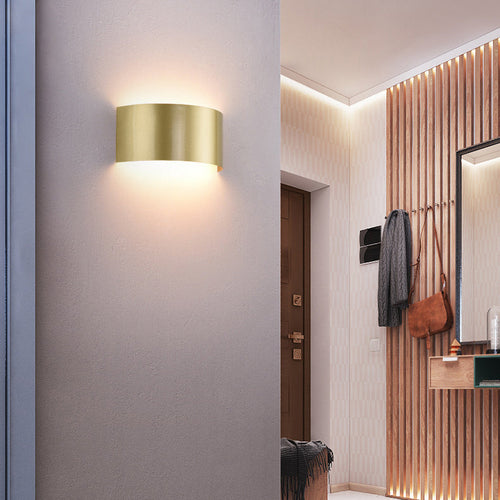 Modern Minimalist Half Round Iron LED Wall Sconce Lamp