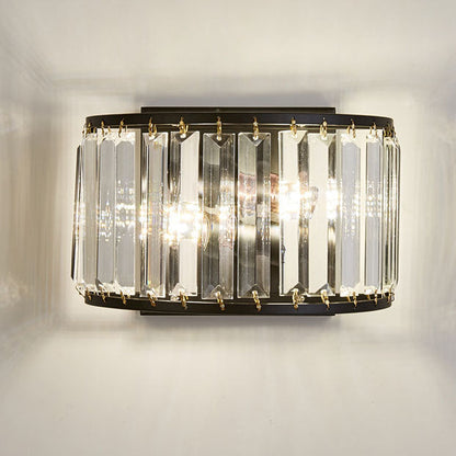Light Minimalist Iron Crystal 2-Light Wall Sconce Lamp
