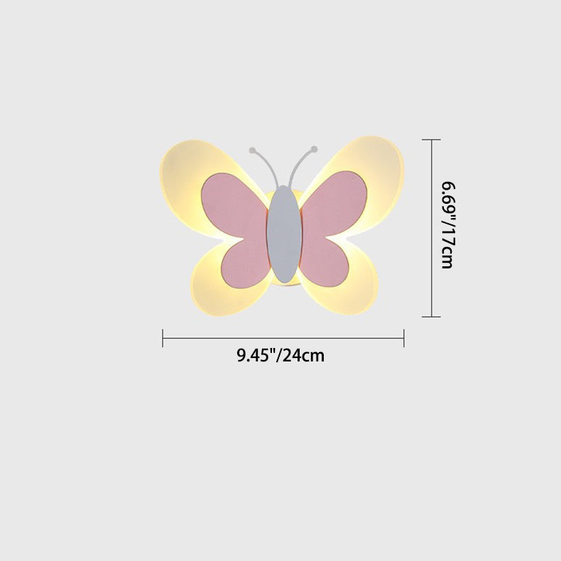 Creative Acrylic Butterfly Design Iron LED Wall Sconce Lamp