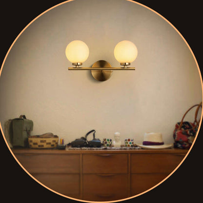 Milk Ball Metal Magic Bean 1/2/3 Light Wall Sconce Lamp