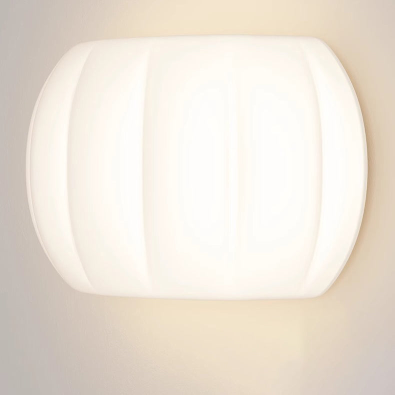 Minimalist Acrylic Pumpkin Shade Iron LED Wall Sconce Lamp