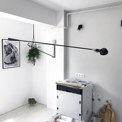 Adjustable Extended-Arm Wall Lamp