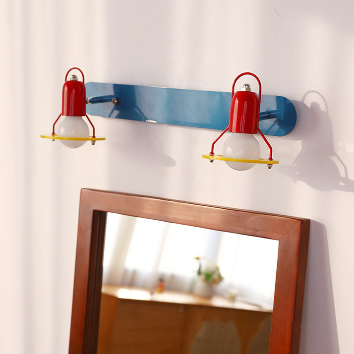 Childlike Iron 2-Light Mirror Front Wall Sconce Lamp