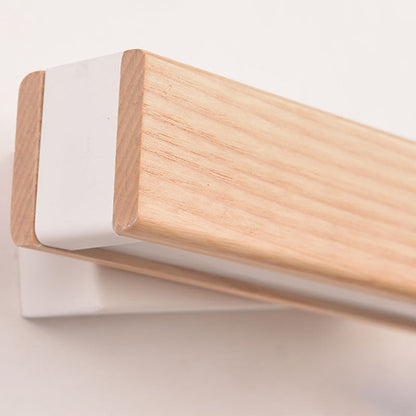 Scandinavian Solid Wood Iron LED Wall Sconce Lamp