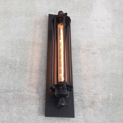 Rectangular Cylinder Iron 1-Light Wall Sconce Lamp