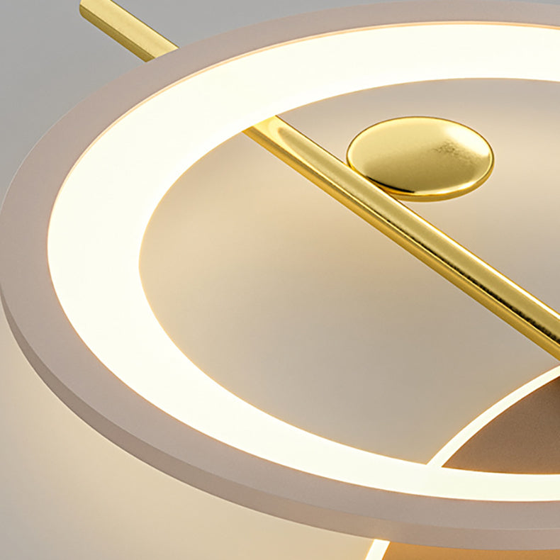 Modern Minimalist Round Iron Acrylic LED Wall Sconce Lamp