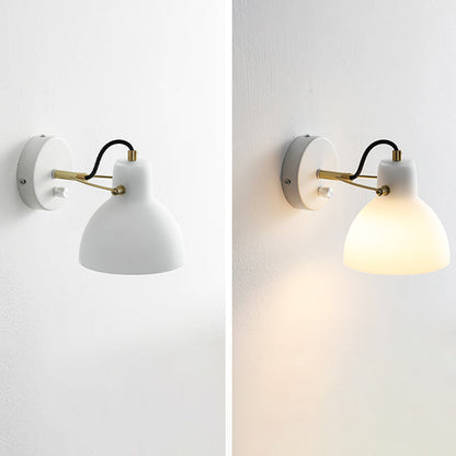 Simplicity Glass Dome Hemispheroid 1-Light Wall Sconce Lamp