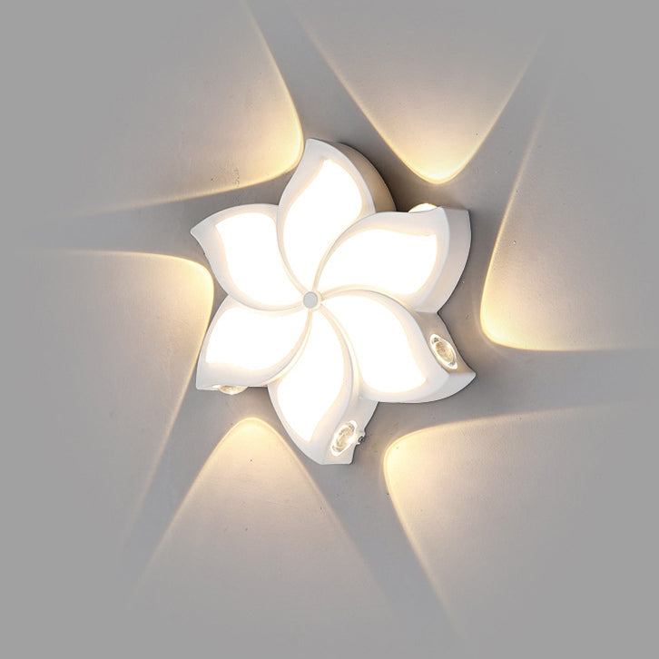 Simplicity Pinwheel Acrylic Shade LED Wall Sconce Lamp
