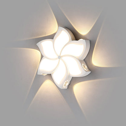 Simplicity Pinwheel Acrylic Shade LED Wall Sconce Lamp