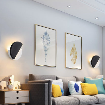Rotatable Round Iron Acrylic LED Wall Sconce Lamp