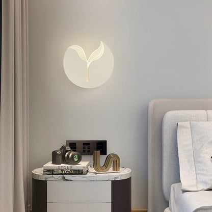 Creative Iron Acrylic Sapling Shade LED Wall Sconce Lamp