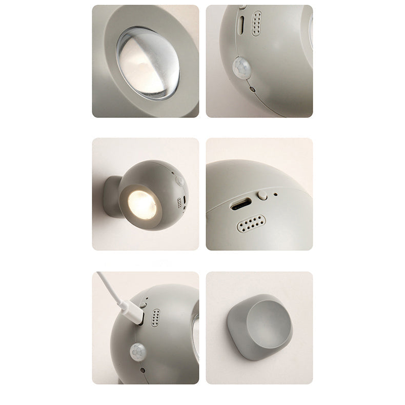 Modern Minimalist Orb USB ABS LED Wall Sconce Lamp