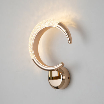 Rose Iron Circle Ring Acrylic Shade LED Wall Sconce Lamp