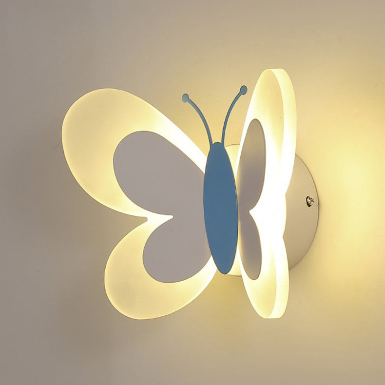 Creative Acrylic Butterfly Design Iron LED Wall Sconce Lamp