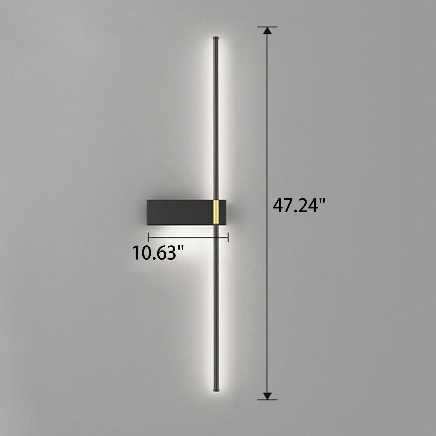 Minimalist Long Line Iron Acrylic LED Wall Sconce Lamp