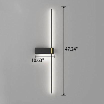 Minimalist Long Line Iron Acrylic LED Wall Sconce Lamp