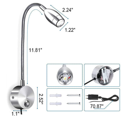 Modern Tube USB LED Spotlight Wall Sconce Lamp