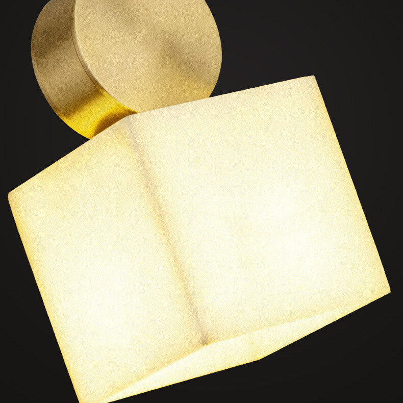Light Square/Round Marble Shade 1-Light Wall Sconce Lamp