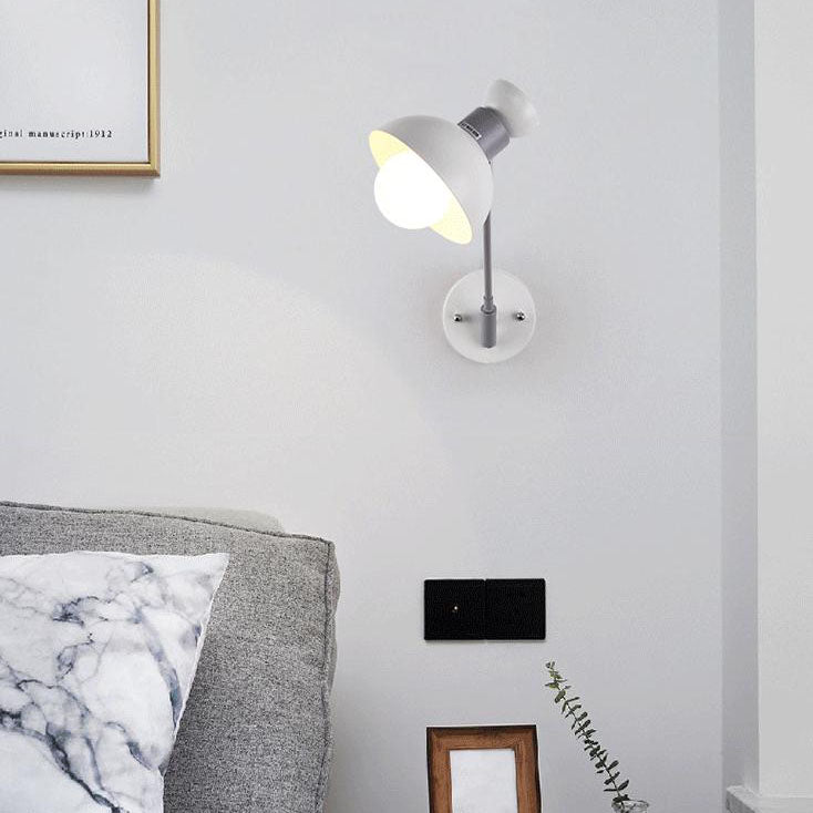 Scandinavian Metal Bowl Round 1-Light Wall Sconce Lamp