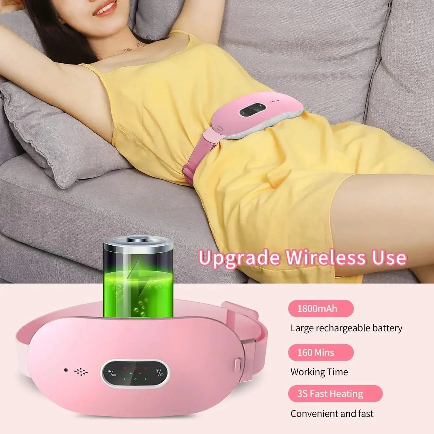 Cordless Heating Massager for Period Cramps