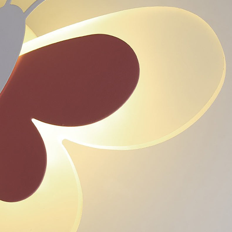Creative Acrylic Butterfly Design Iron LED Wall Sconce Lamp
