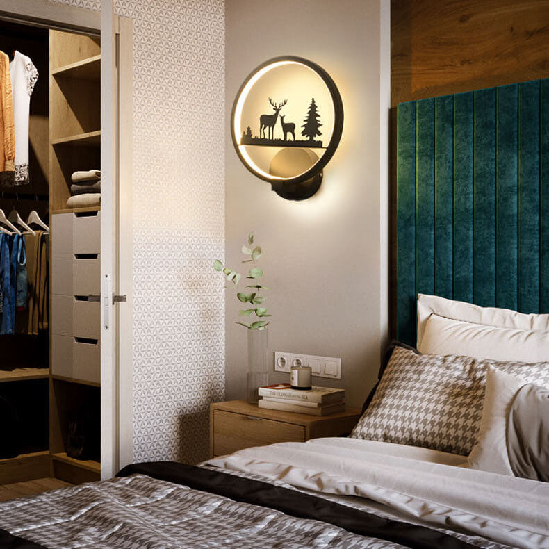 European-style Round Silicone Acrylic LED Wall Sconce Lamp