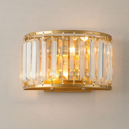 Light Minimalist Iron Crystal 2-Light Wall Sconce Lamp
