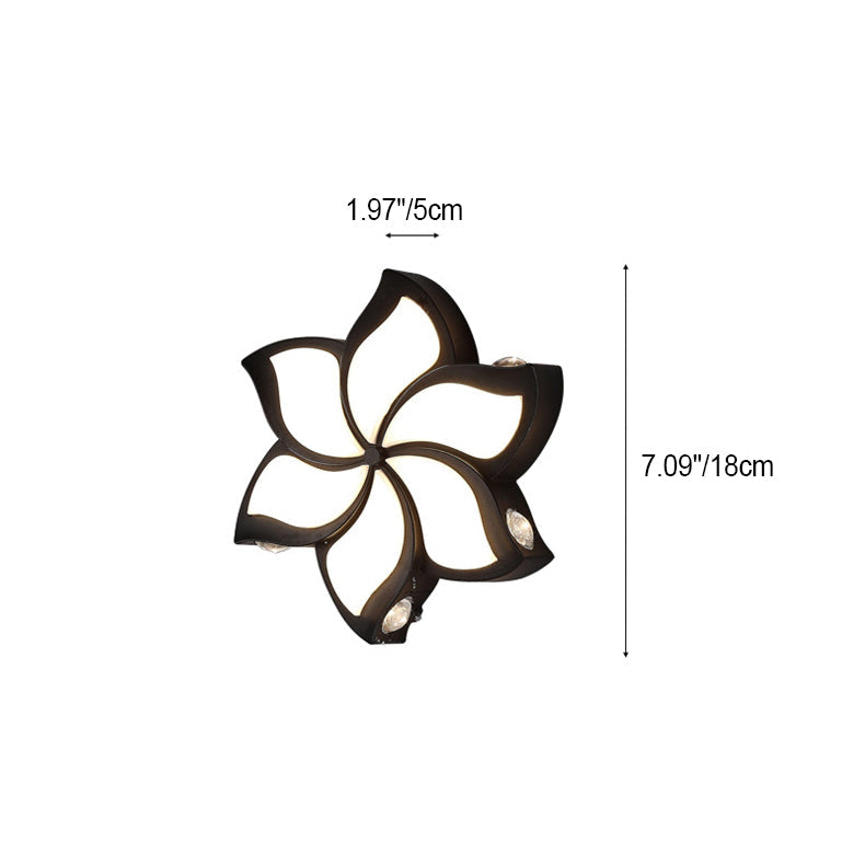Simplicity Pinwheel Acrylic Shade LED Wall Sconce Lamp