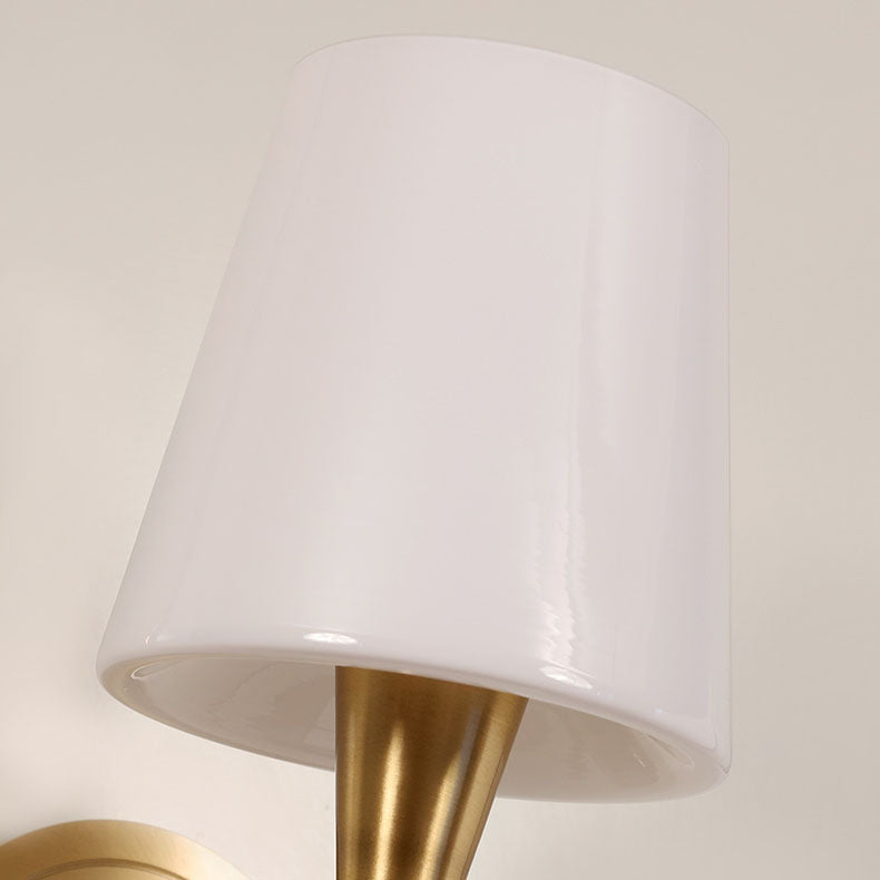 Copper Glass Swan Neck Glass 1/2 Light Wall Sconce Lamp