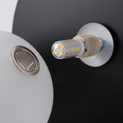 Minimalist Round Orb Iron Glass 1-Light Wall Sconce Lamp
