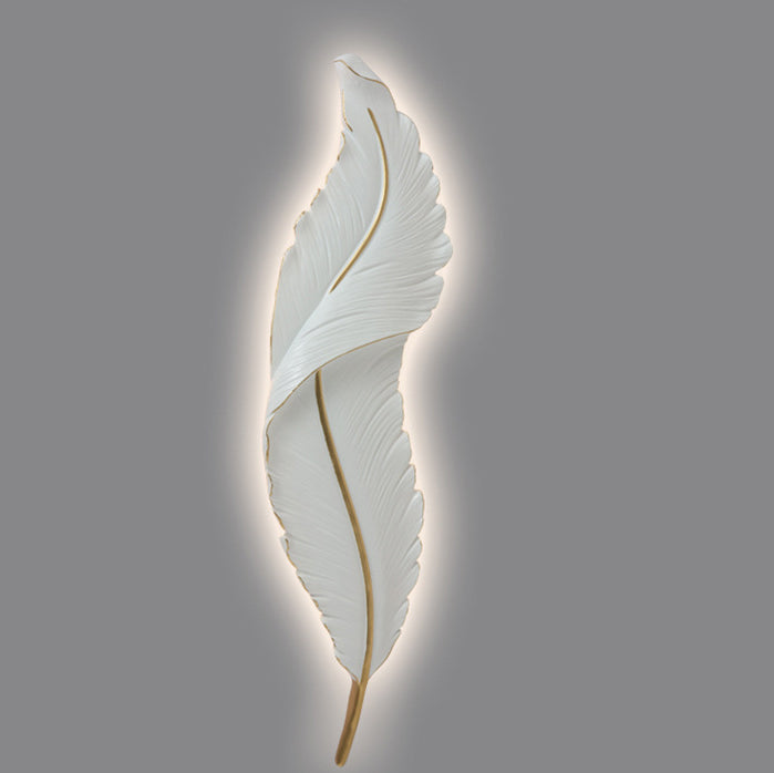 Resin Peacock Feather LED Waterproof Wall Sconce Lamp