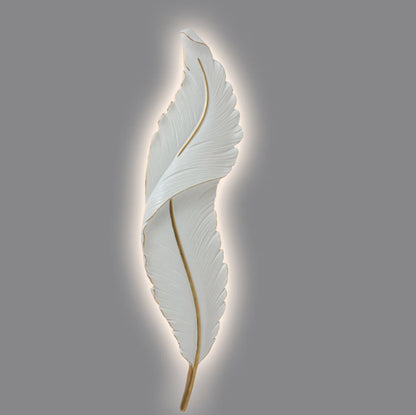 Resin Peacock Feather LED Waterproof Wall Sconce Lamp