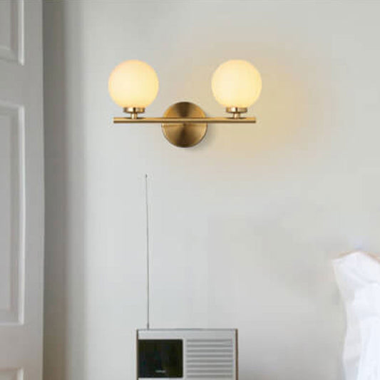 Milk Ball Metal Magic Bean 1/2/3 Light Wall Sconce Lamp