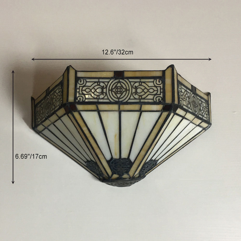 Tiffany Flower Dragonfly 1-Light Wall Sconce Lamp