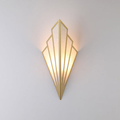 Creative Scalloped Iron Linen 1-Light Wall Sconce Lamp