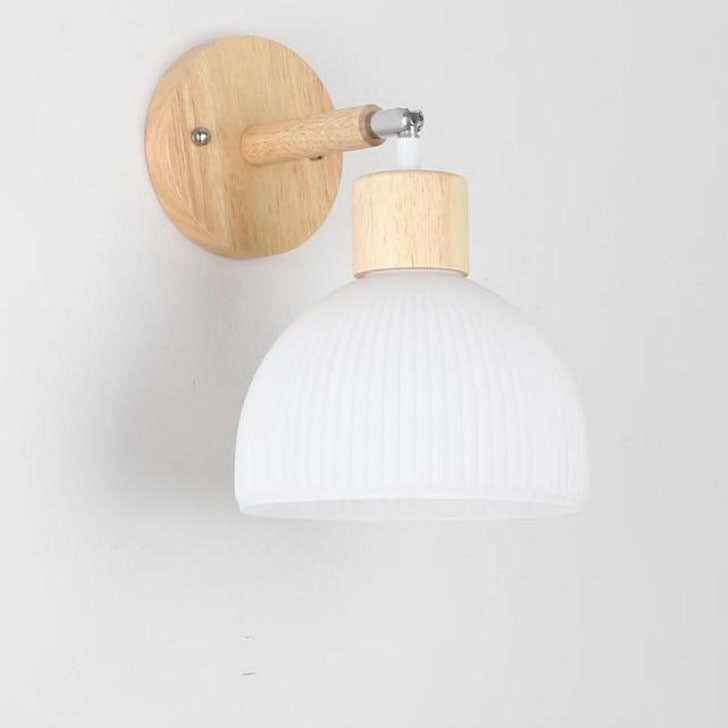 Japanese Flower Pleated 1-Light Wall Sconce Lamp