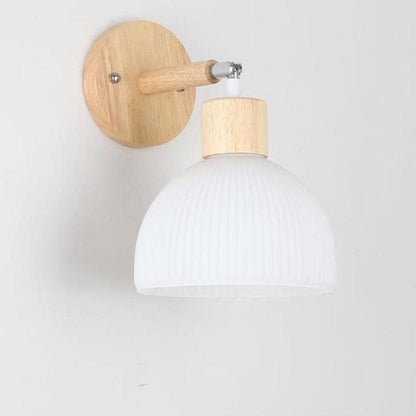 Japanese Flower Pleated 1-Light Wall Sconce Lamp