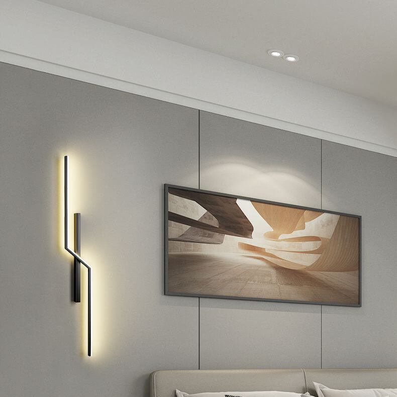 Geometry Lines Aluminum Iron Silicone LED Wall Sconce Lamp