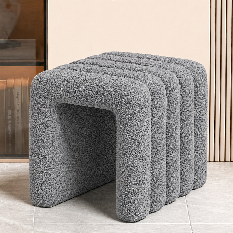 Contemporary Solid Wood Vanity Stool