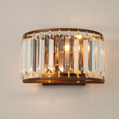 Light Minimalist Iron Crystal 2-Light Wall Sconce Lamp