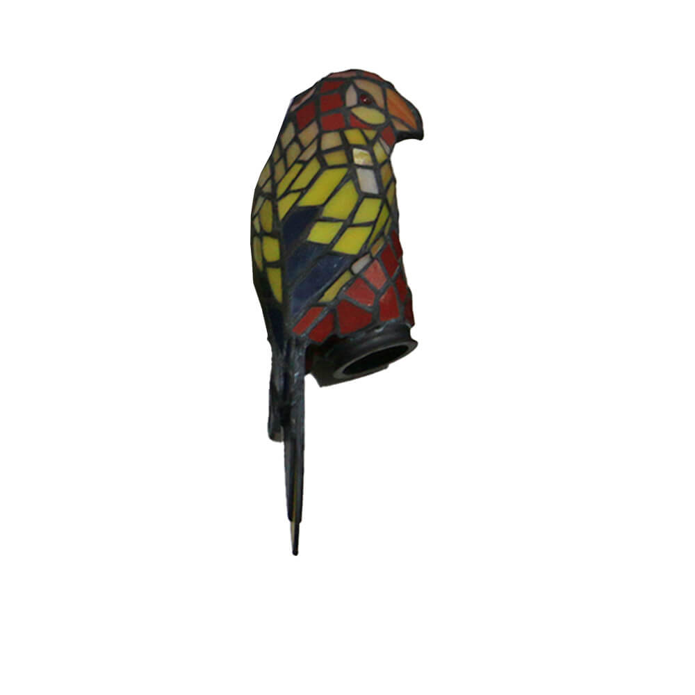 Tiffany Parrot Stained Glass 2-Light Wall Sconce Lamp