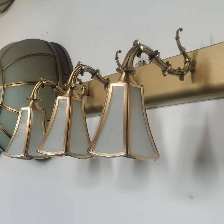 Brass 3-Light Bathroom Vanity Mirror Front Wall Sconce Lamp