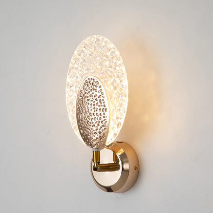 Rose Iron Circle Ring Acrylic Shade LED Wall Sconce Lamp